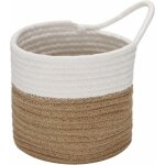 Fei yu - panier suspendu en corde de coton (blanc et jaune) Fei yu - panier suspendu en corde de coton (blanc et jaune)