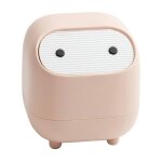 Fei yu - poubelle de bureau avec couvercle (rose) Fei yu - poubelle de bureau avec couvercle (rose)