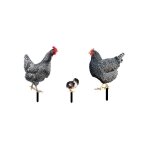 Statue de jardin art dco en acrylique reprsentant une poule et un coq