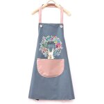 Tablier de cuisine impermable , tablier de barbecue rglable avec poche, tablier de lapin mignon - bleu ...
