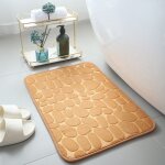 Tapis de bain absorbant et antidrapant paillasson en velours doux, le sol de la salle de bain sche ...