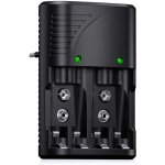Universel chargeur de piles aa / aaa / 9v, rapide chargeur 6802 pour aa / aaa ni - mh ou 9v piles rechargeable ...
