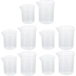 Feiyue - lot de 10 gobelets doseurs en polypropylne 100 ml 50 ml, gobelets doseurs en polypropylne, ...