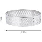 Lot de 15 moules  tarte en acier inoxydable, moules  mousse perfors rsistants  la chaleur, moules ...