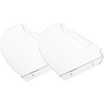 Feiyue - lot de 2 tagres d'angle flottantes en acrylique pour rangement mural, prsentoir pour haut ...