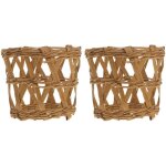 Lot de 2 vases dcoratifs en paille pour dcoration de tasses, porte - gobelets en rotin, manchons isolants ...