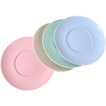 Lot de 4 assiettes en paille de bl lgres et dgradables, vaisselle incassable, assiette  salade de ...