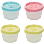 Feiyue - lot de 4 petits récipients ronds en plastique pour aliments, 150 ml, boîtes à lunch de cuisine, ... Feiyue - lot de 4 petits récipients ronds en plastique pour aliments, 150 ml, boîtes à lunch de cuisine, ...