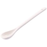 Lot de 5 cuillres  soupe rutilisables en porcelaine, grandes cuillres  long manche pour la maison ...