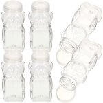 Feiyue - lot de 6 bocaux  bonbons, rcipients  crales, bouteille  presser pour miel, colle, rservoir ...