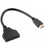 Adaptateur vidéo répartiteur mâle vers double femelle pour téléviseur lcd led à double moniteur Adaptateur vidéo répartiteur mâle vers double femelle pour téléviseur lcd led à double moniteur