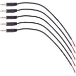 Feiyue - connecteurs de cble  extrmit ouverte, 10 pices, jack mle mono 3, 5, appareil de jeu audio, ...