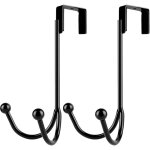 Feiyue - crochets de porte, 2 crochets doubles en mtal robuste pour suspendre couronnes, serviettes, ...