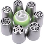 Feiyue - ensemble de douilles à douille russes, kit en acier inoxydable en forme de fleur pour cupcakes, ... Feiyue - ensemble de douilles à douille russes, kit en acier inoxydable en forme de fleur pour cupcakes, ...