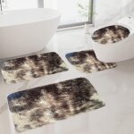 Ensemble de tapis de salle de bain 4 pièces avec housse de toilette, tapis de bain absorbants en microfibre ... Ensemble de tapis de salle de bain 4 pièces avec housse de toilette, tapis de bain absorbants en microfibre ...