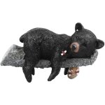 Figurine d'ours noir en rsine, statue d'art animal mignon pour la dcoration de jardin et de cour