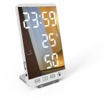 Horloge miroir  led, thermomtre et hygromtre domestique, horloge mto lectronique