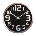 Horloge murale moderne en mtal de 12 pouces, fonctionnement  piles, dcoration pour chambre  coucher, ...