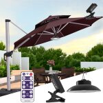 Lampes solaires pour parasol d'extérieur, télécommande chronométrée, lampes solaires étanches pour parasol ... Lampes solaires pour parasol d'extérieur, télécommande chronométrée, lampes solaires étanches pour parasol ...