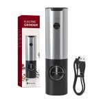 Nouveau moulin à poivre et à sel électrique rechargeable avec grosseur réglable automatiquement Nouveau moulin à poivre et à sel électrique rechargeable avec grosseur réglable automatiquement