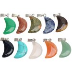 Pendentifs en pierre naturelle 10 pices pendentifs  breloques en forme de croissant de lune accessoires ...