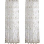 Rideaux transparents  fleurs d'orchides - rideaux dcoratifs en gaze pour fentre - cantonnire pour ...