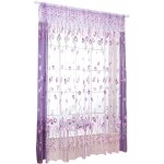 Rideau transparent en tulle  fleurs de tulipe 100 x 200 cm pour fentre, charpe de porte, cantonnire ...