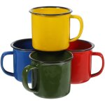 Tasse en mail color avec couvercle, tasses  expresso, caf pour verre  vin, gobelet multifonction ...