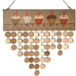 Tinksky joyeux anniversaire imprim lettres colores plaque en bois suspendue tableau festival anniversaire ...