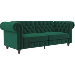 Felix canap� clic - clac 3 places en veolours vert fonc�