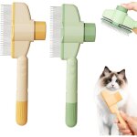 Fellblitz brosse brosse anti - puces peigne autonettoyant pour chat � poils longs et courts