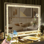 Fenchilin miroir �clair� avec trois effets lumineux r�glables miroir de courtoisie double usage mural ...