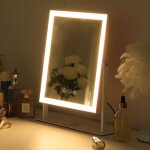 Miroir de maquillage éclairé par led, miroir de courtoisie réglable en 3 couleurs, miroir à luminosité ... Miroir de maquillage éclairé par led, miroir de courtoisie réglable en 3 couleurs, miroir à luminosité ...