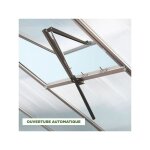 Fentre de toit pour serres en polycarbonate jura tube et easy, ouverture automatique non