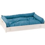 Ferplast hall lit d'intrieur pour chien ferplast hall de taille moyenne en bois fsc avec coussin en ...