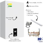 Ferroli - chaudière gaz condensation bluehelix alpha 28c accessoires avec dosseret et kit ventouse horizontale ... Ferroli - chaudière gaz condensation bluehelix alpha 28c accessoires avec dosseret et kit ventouse horizontale ...