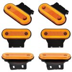 [jamais utilis�] feux de position 12v / 24v avec support, feu de gabarit led orange, feux de position ...