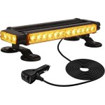 Feu d'avertissement stroboscopique 30 led, 12 v / 24 v, feu clignotant d'urgence avec 4 bases magntiques, ...