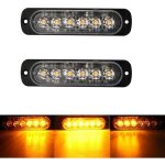 Feu de gabarit stroboscopique 6 led 12v - 24v, orange