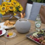 Modeno - feu de table paffu brasero de table thanol gris clair, brasero de table en bton, brasero design ...
