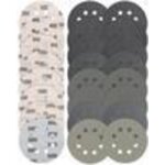 Feuilles de papier abrasif 125 mm grain 320, ronds, 8 trous, fins, secs et humides, en carbure de silicium, ...
