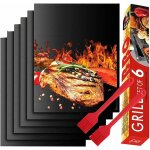 Feuille teflon, bbq grill mat antiadhsif, set de 6 tapis cuisson barbecue 40x33 cm, feuilles de cuisson ...