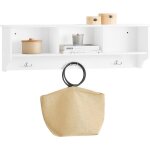 Fhk35 - w porte manteau mural, patre murale, tagre de rangement, meuble d'entre avec 3 compartiments ...