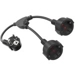 Fiche double pour prise, fiche double 16a / 250v / max, rallonge courte avec adaptateur de prise schuko ...