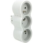 Fiche multiprise triplite - 3 prises frontales avec terre - positionnement horizontal - s�curit� enfant ...
