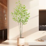 Lunsy - ficus artificial 180cm, planet artificielle interieur en pot, fausse plante, faux arbre interieur ...