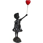 Figurine banksy, statue de la fille au ballon, d�coration int�rieure pour salon, maison, bureau, biblioth�que, ...