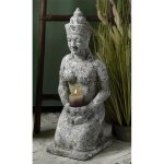 Figurine de bouddha agenouill�e en terre cuite vieillie 80 cm 32 x 32 x 80 cm