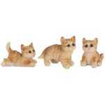 Signes grimalt - figurine de chat 3 poses diff�rentes en r�sine pour la d�coration de la maison