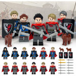 Figurine de chevalier romain m�di�val en mosa�que, jouet de construction � partir de petits blocs de ...